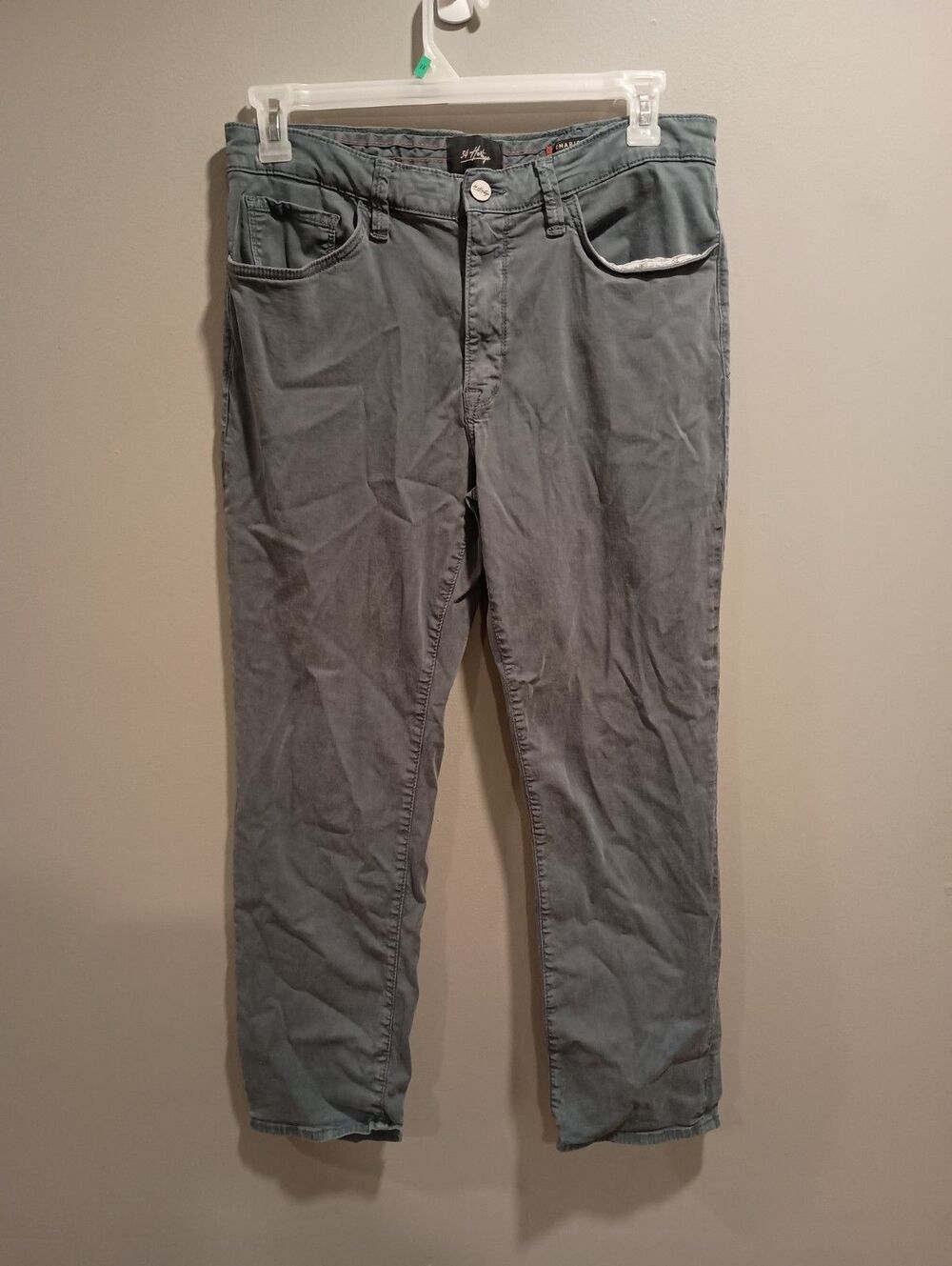 34 Heritage Men's Charisma Chino Pants Gray Comfort Rise Stretch Size 36 x 30